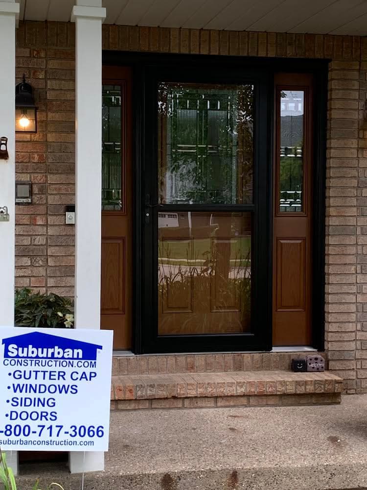 Storm door security latch detail