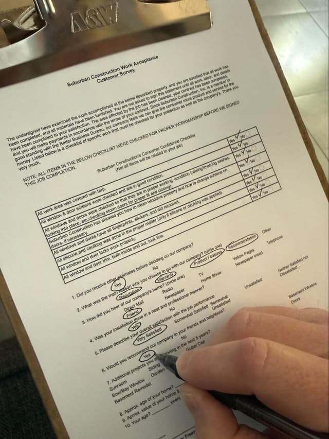 Completed window installation